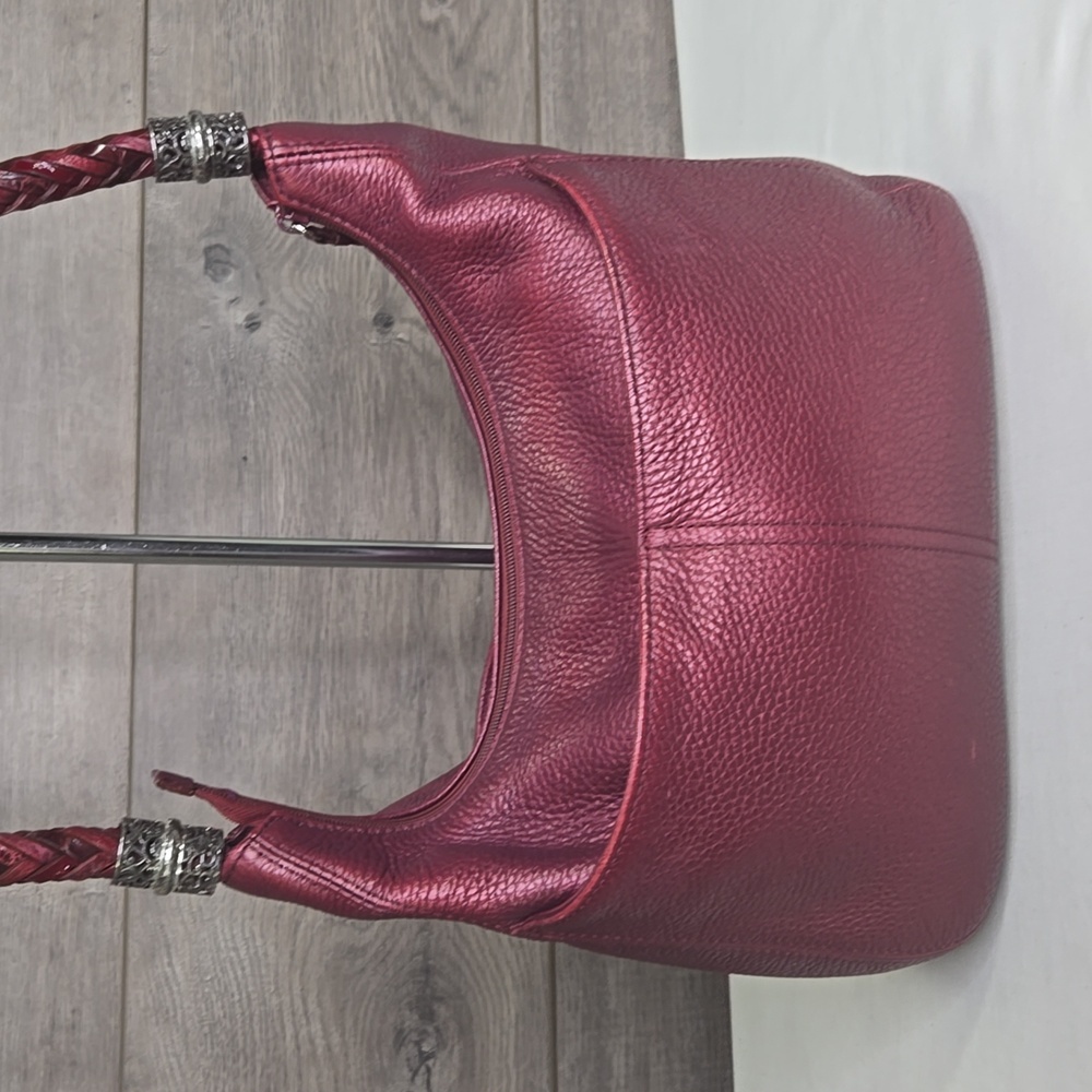 Brighton Metallic Dark Red Shoulder Bag - Picture 4 of 10